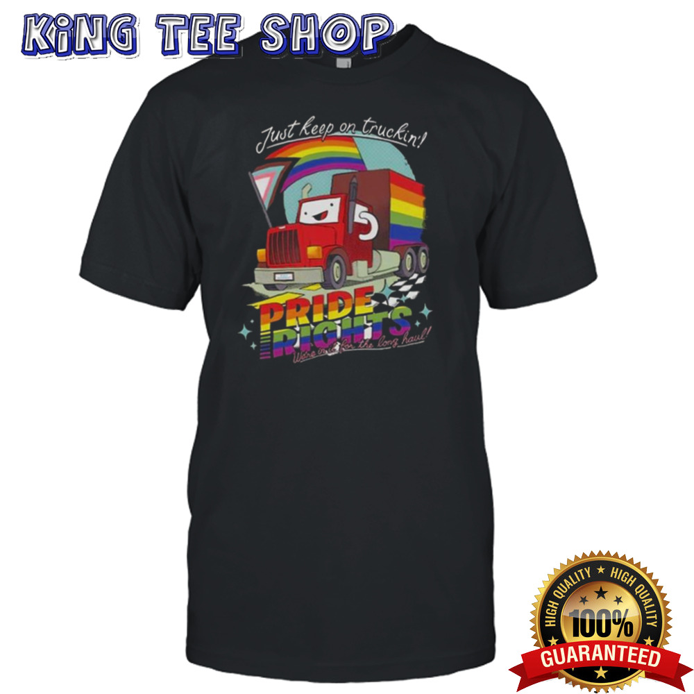 Drawfee Just Keep On Truckin’ Pride Rights T-shirt