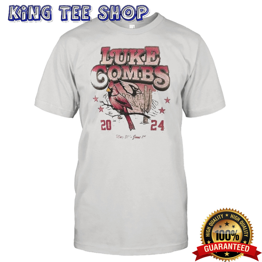 Luke Combs Growin’ Up and Gettin’ Old Tour In Arizona Cardinals 2024 shirt