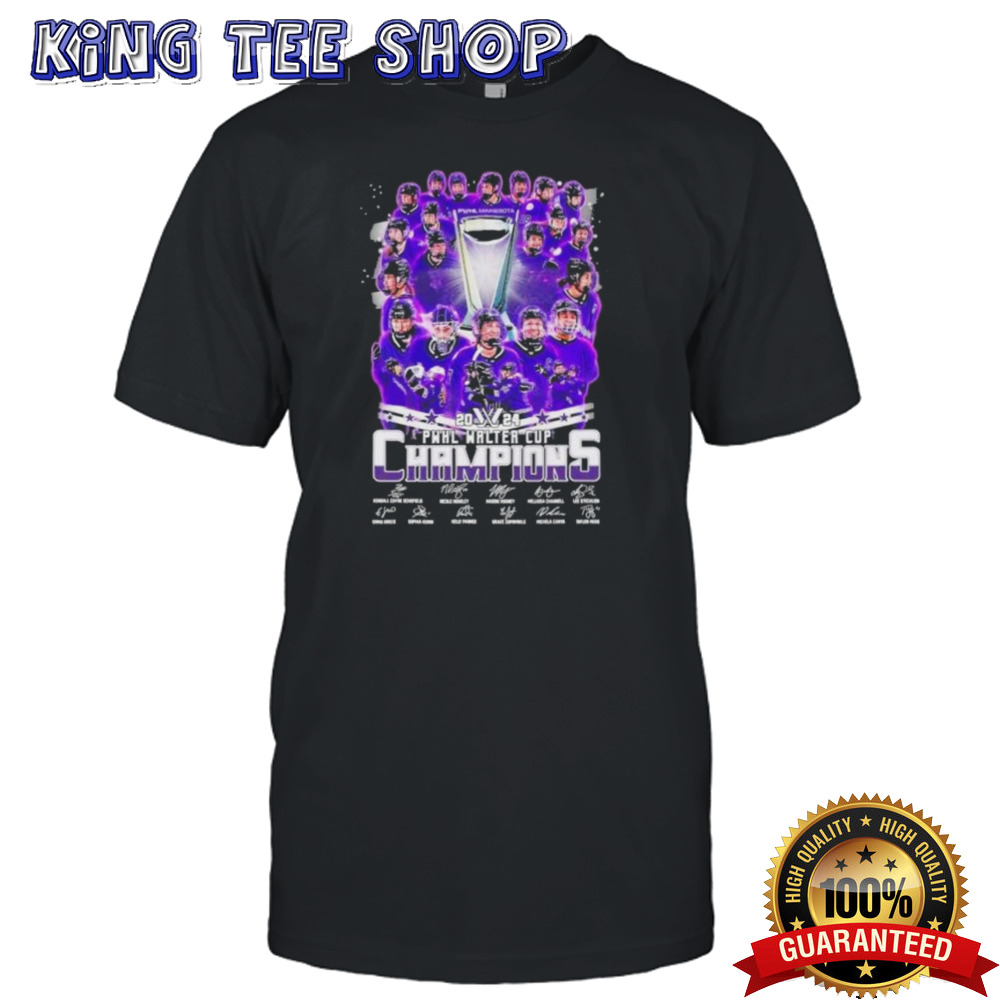 Minnesota 2024 PWHL Walter Cup Champions Signatures shirt
