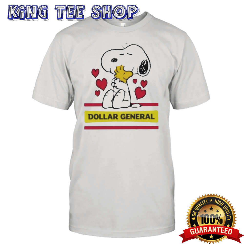 Snoopy And Woodstock Loves Dollar General Logo shirt