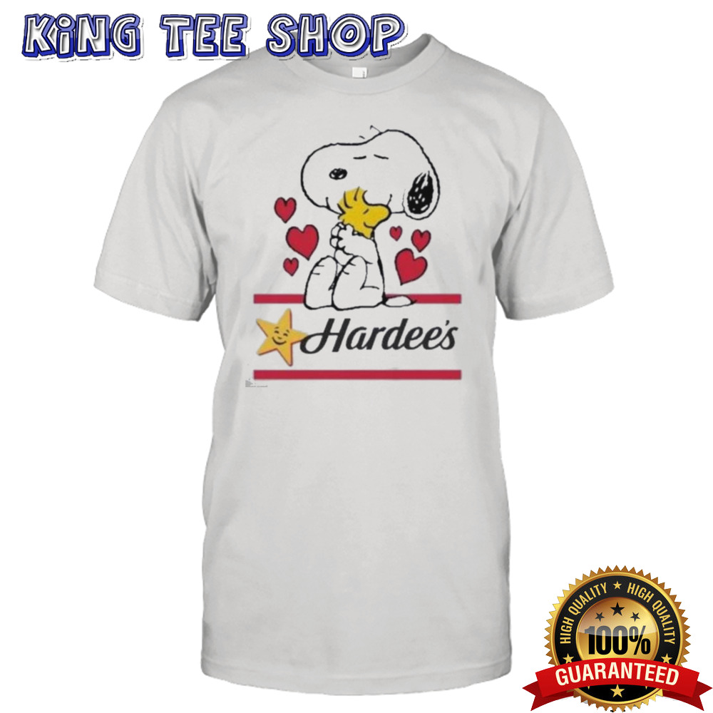 Snoopy And Woodstock Loves Hardee’s Logo T-shirt
