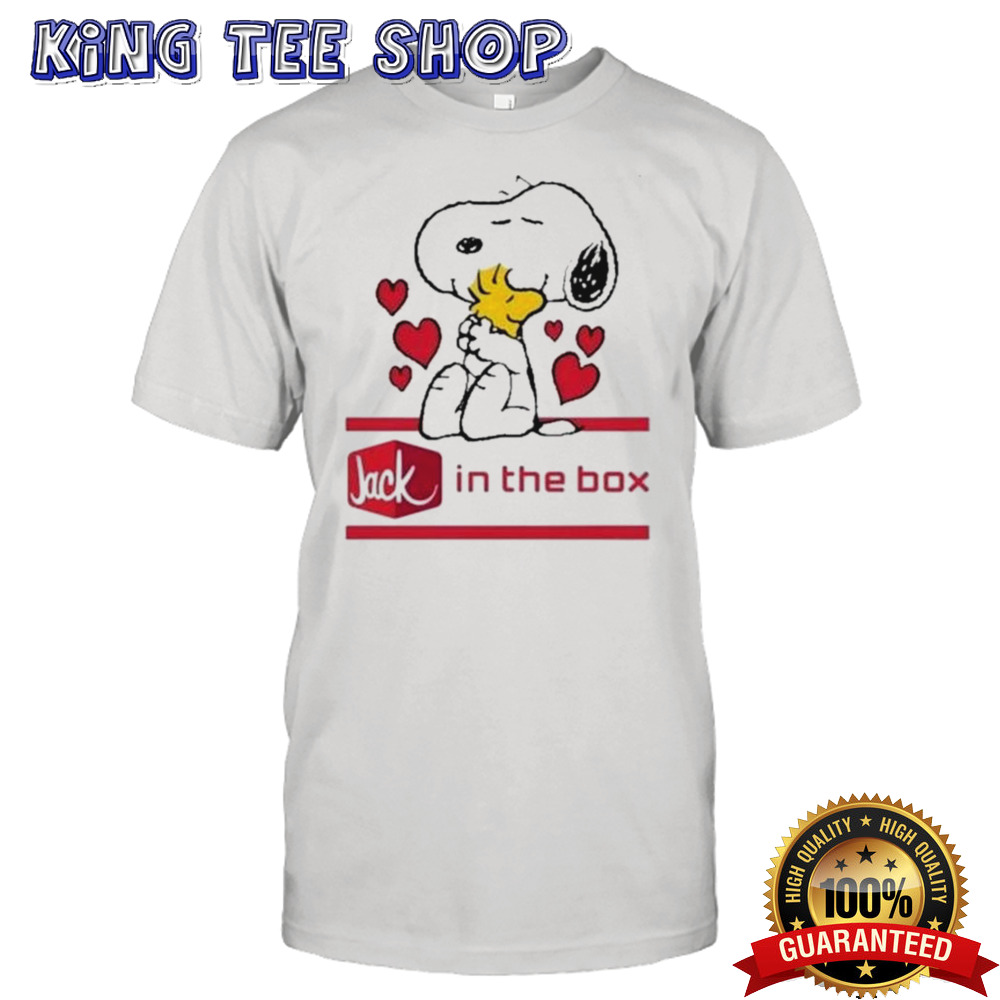 Snoopy And Woodstock Loves Jack In The Box Logo T-shirt