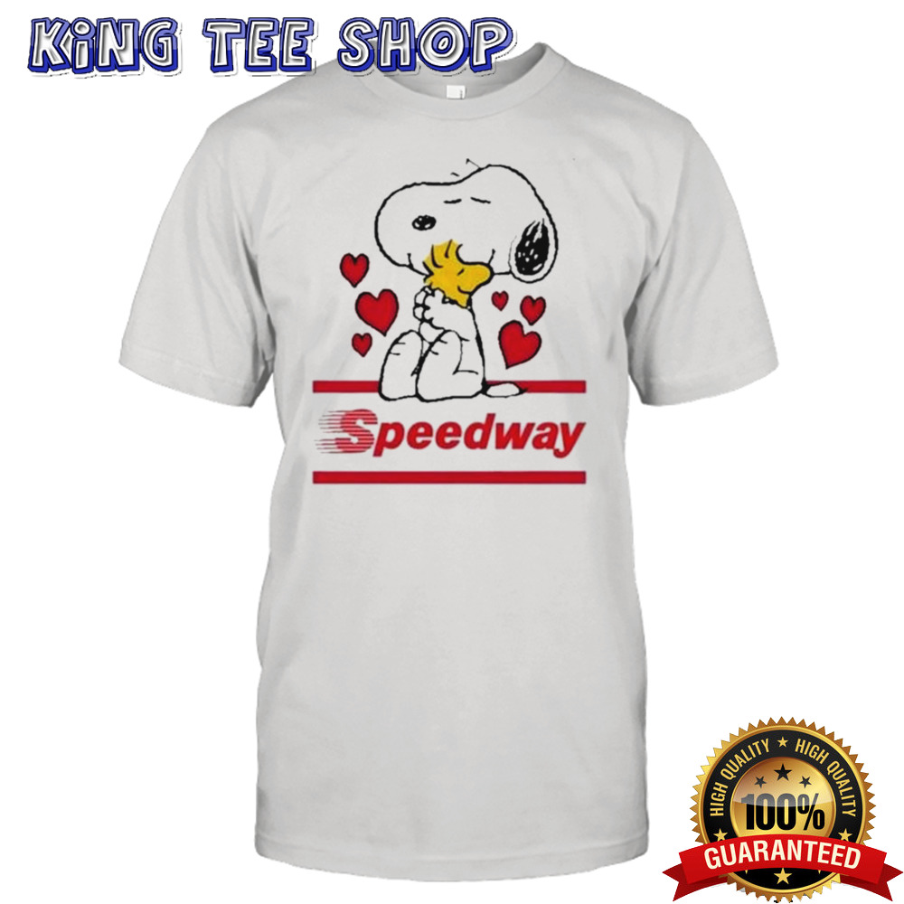 Snoopy And Woodstock Loves Speedway Logo T-shirt