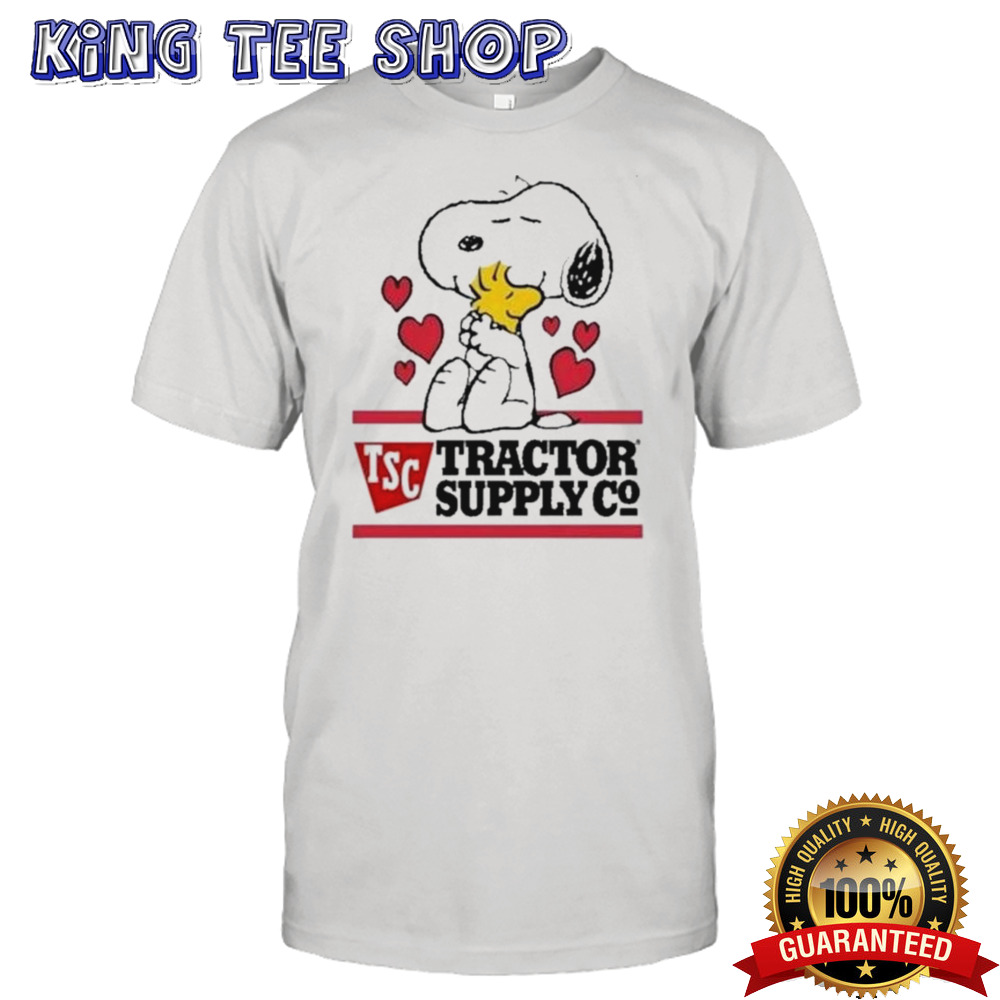 Snoopy And Woodstock Loves Tractor Supply Logo T-shirt