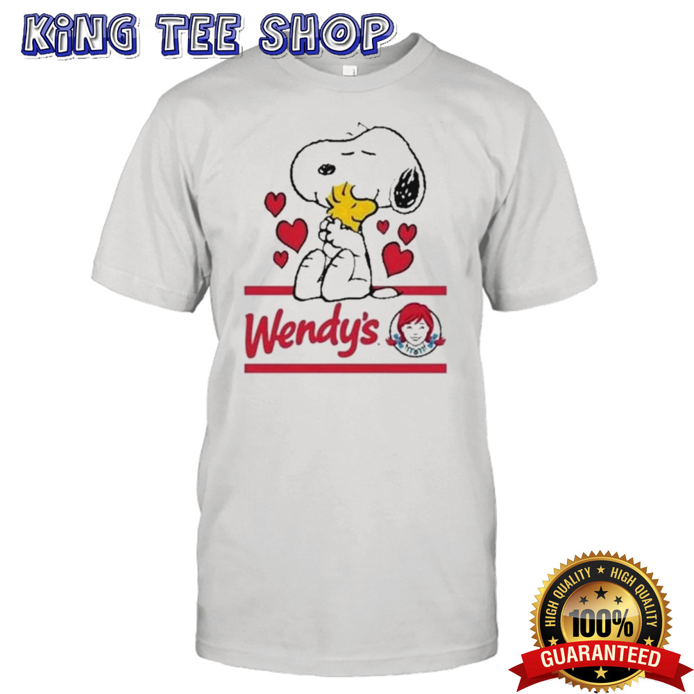 Snoopy And Woodstock Loves Wendy’s Logo T-shirt