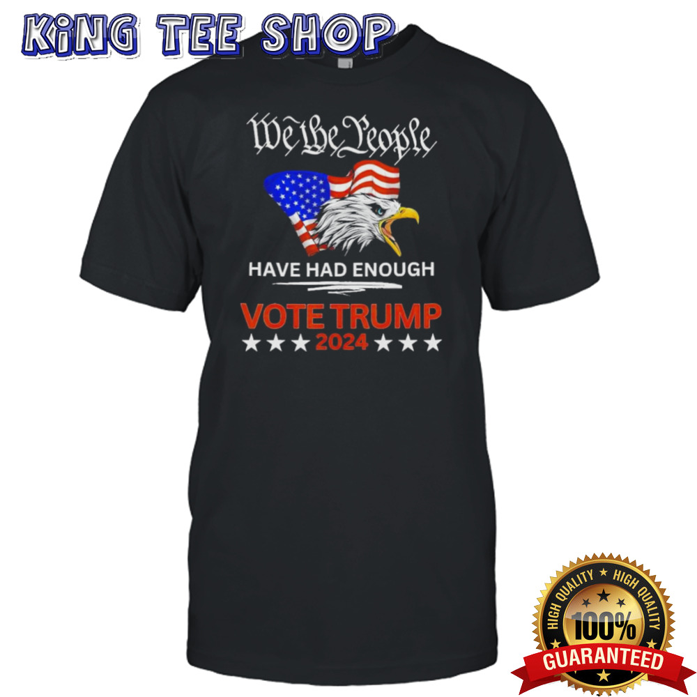 Trump 2024 Vote For More We The People American Flag T-Shirt