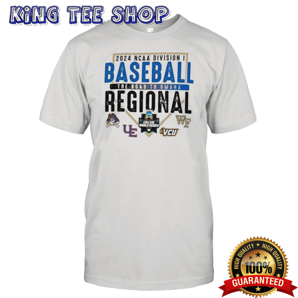 2024 The Road To Omaha NCAA DI Baseball Carolina Regional Championship shirt