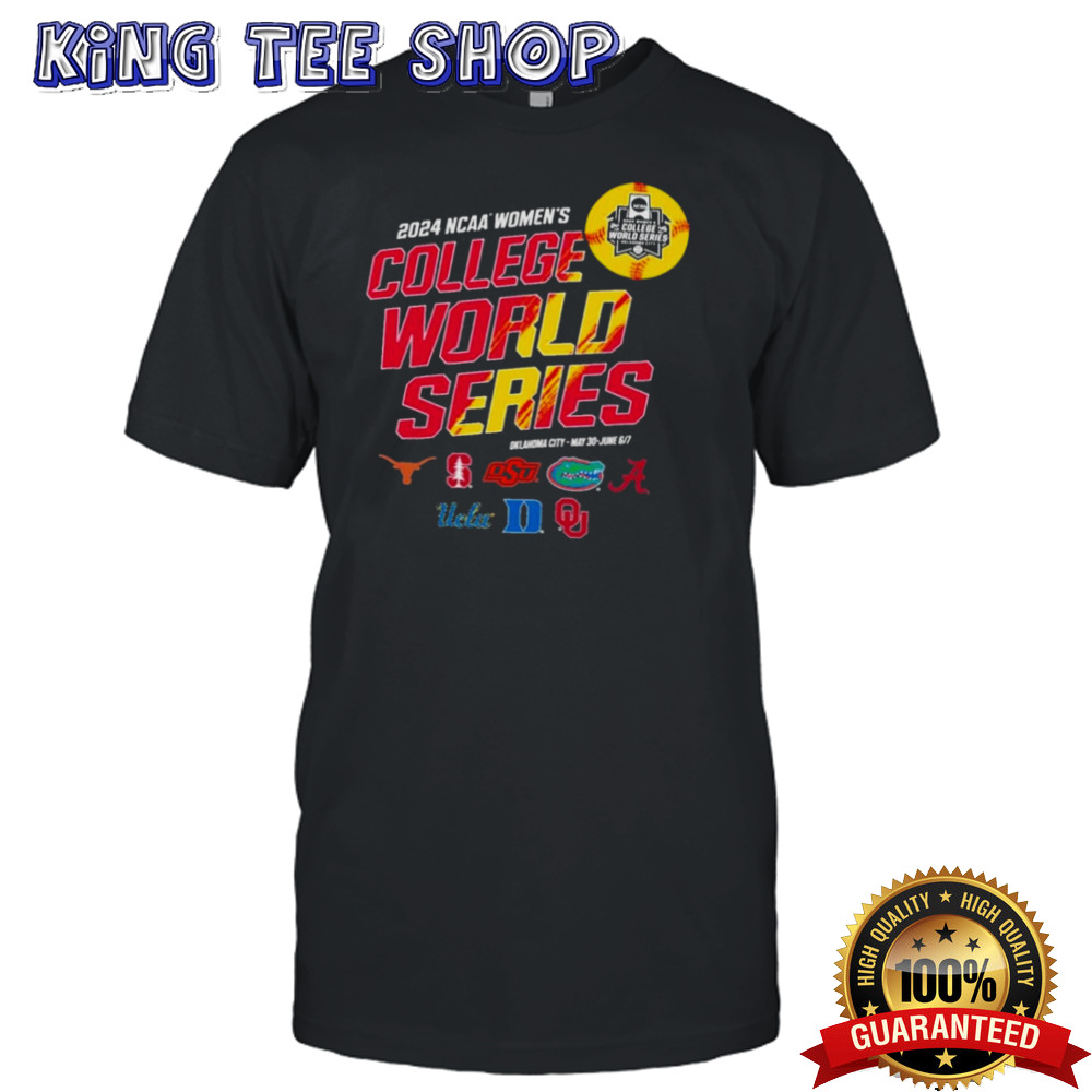 2024 Women’s College World Series Retro Eight Teams Matchup shirt