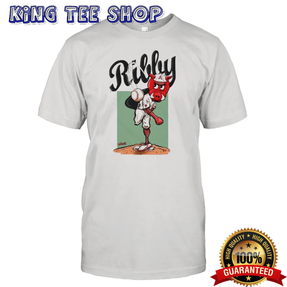 Arkansas HogToons Throwing Ribby Raglan Shirt