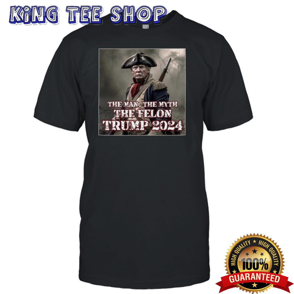 Convicted Felon Trump 2024 Usa Trump With Hat Maga Trump Felon T-shirt