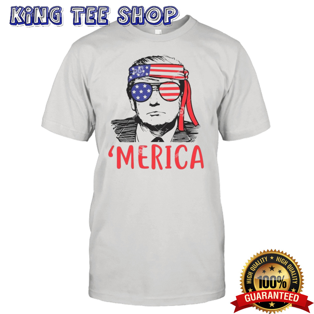 Trump Merica Donald Trump 4th Of July Trump Sunglasses Usa Flag T-shirt
