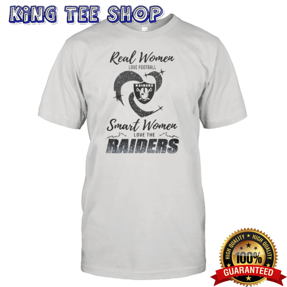 Real Women Love Football Smart Women Love The Las Vegas Raiders 2024 – Perfect Gift For Fans Shirt