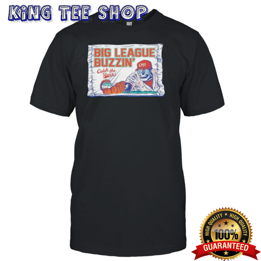 Big league buzzin’ catch the buff skeleton shirt