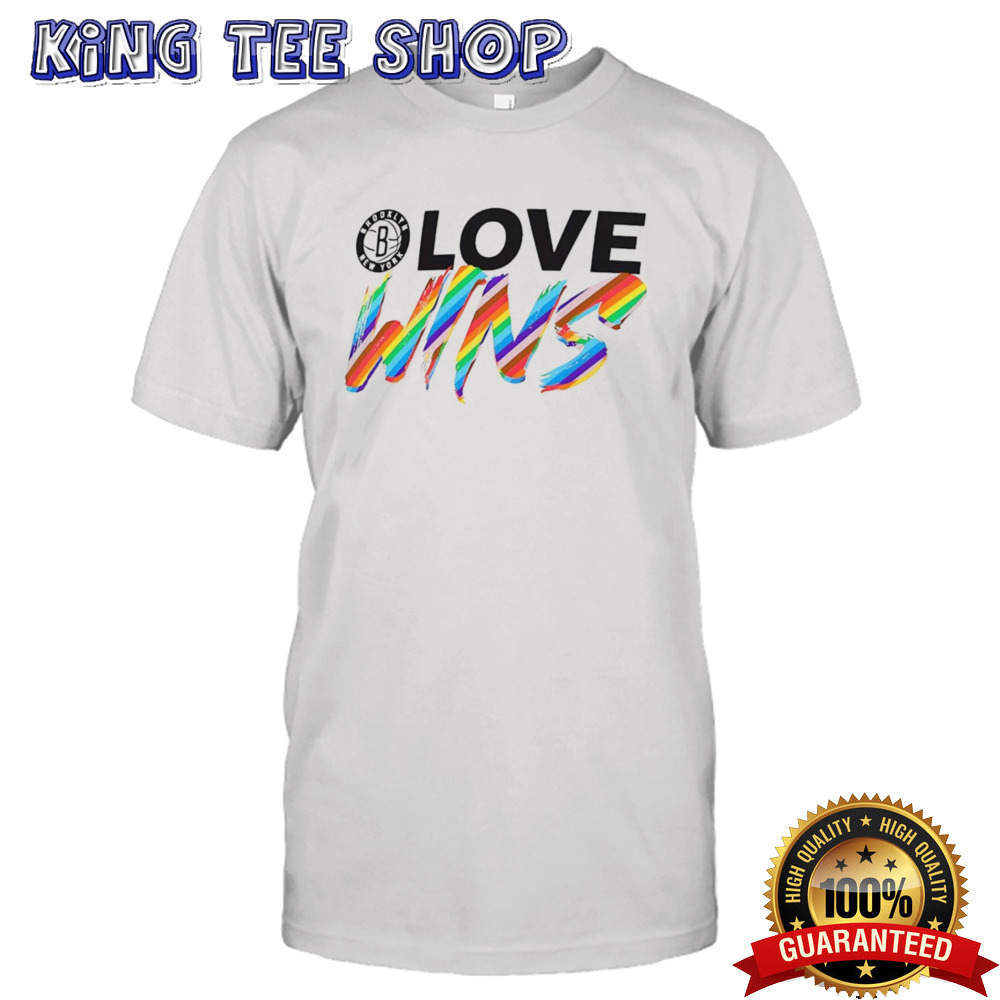 Brooklyn Nets love wins rainbow pride shirt