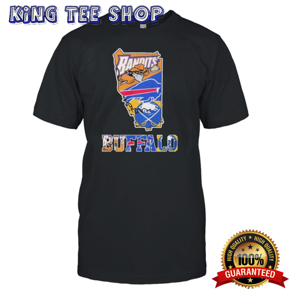 Buffalo Map Sports Teams Logo Shirt