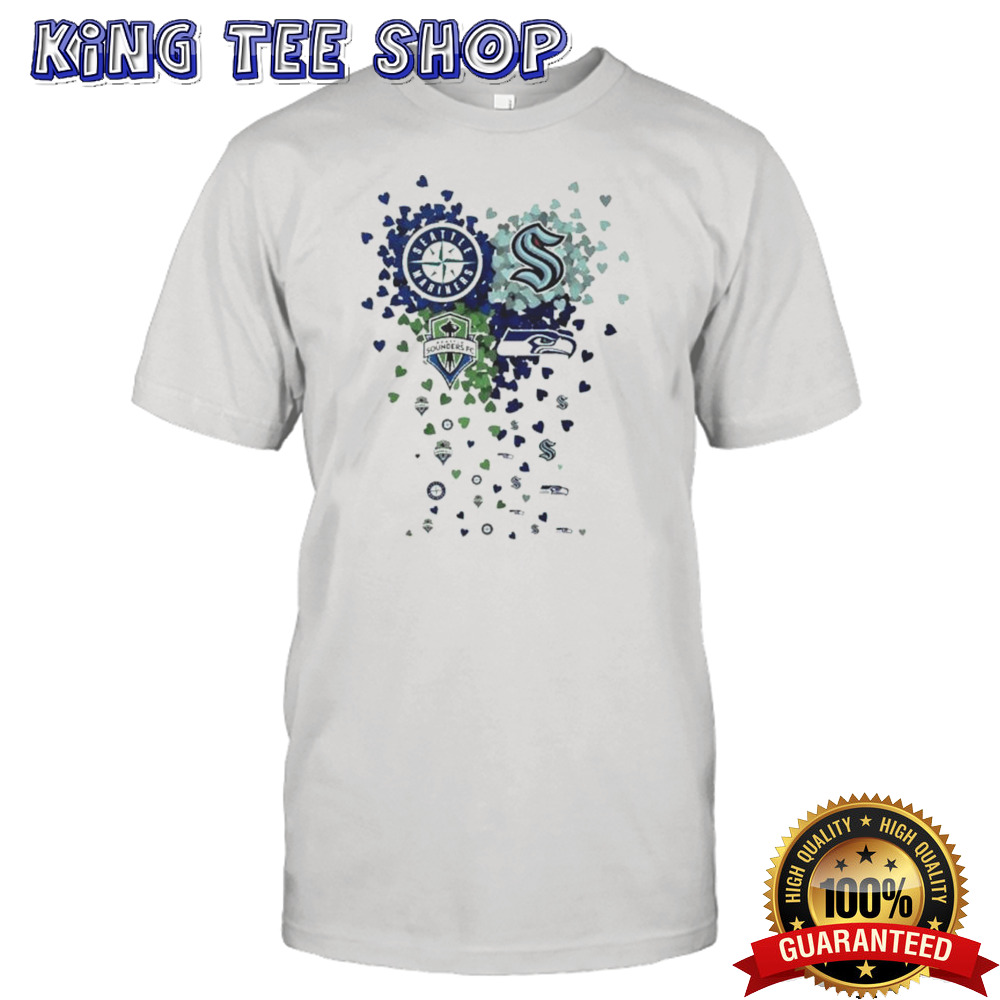 Heart Seattle Sports Teams Logo Shirt