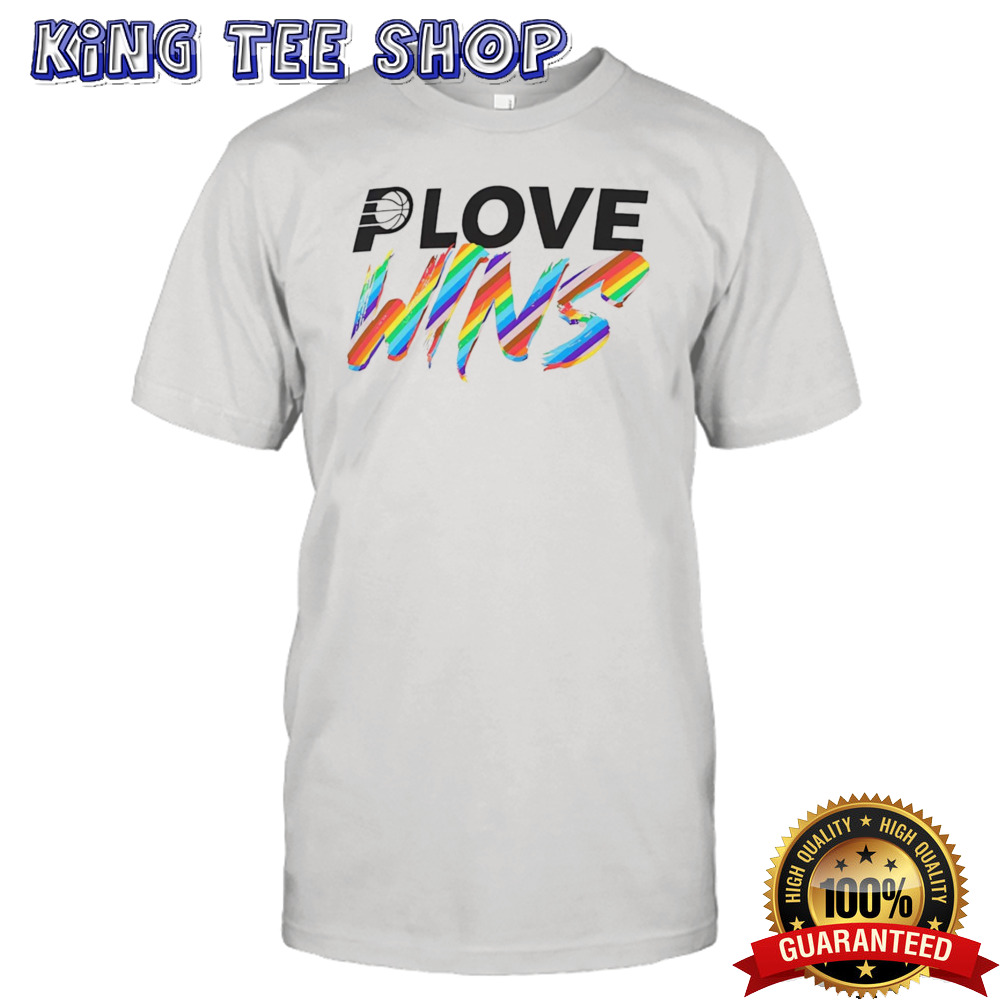 Indiana Pacers love wins rainbow pride shirt