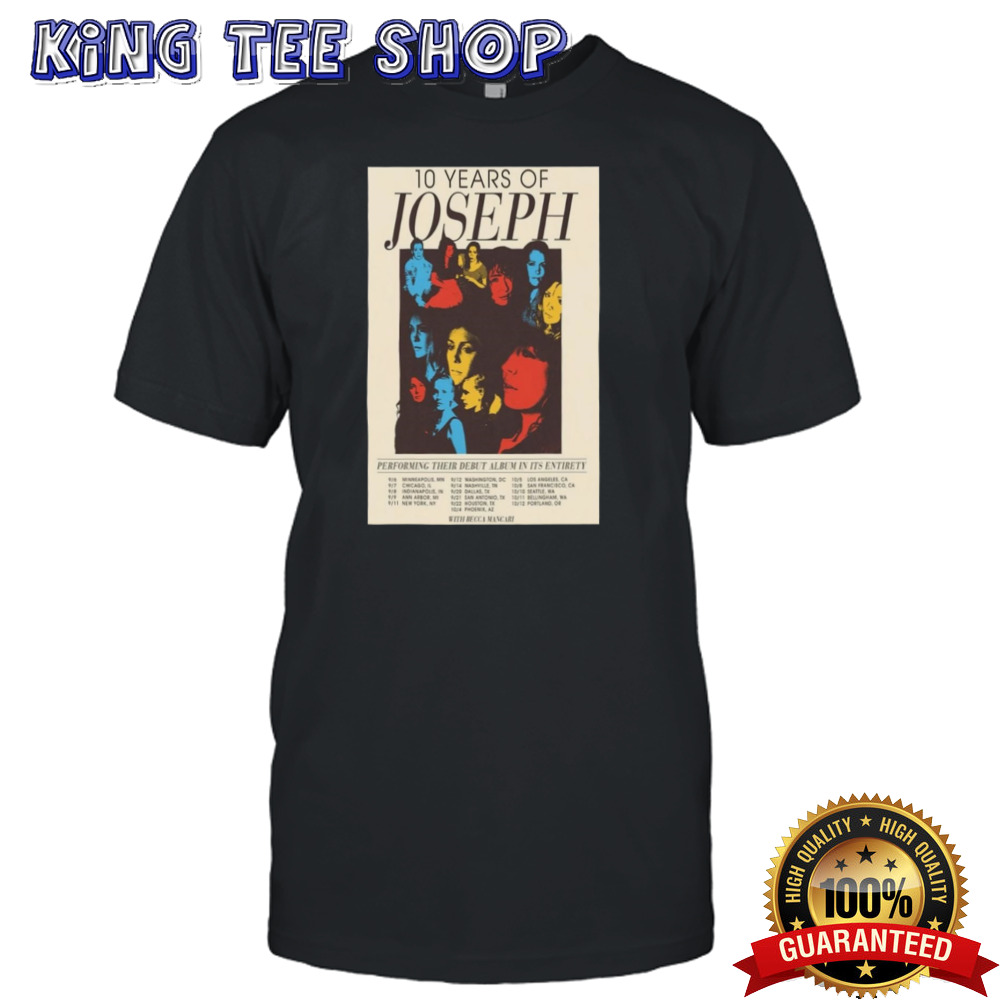 10 Years of Joseph Tour 2024 Poster Shirt