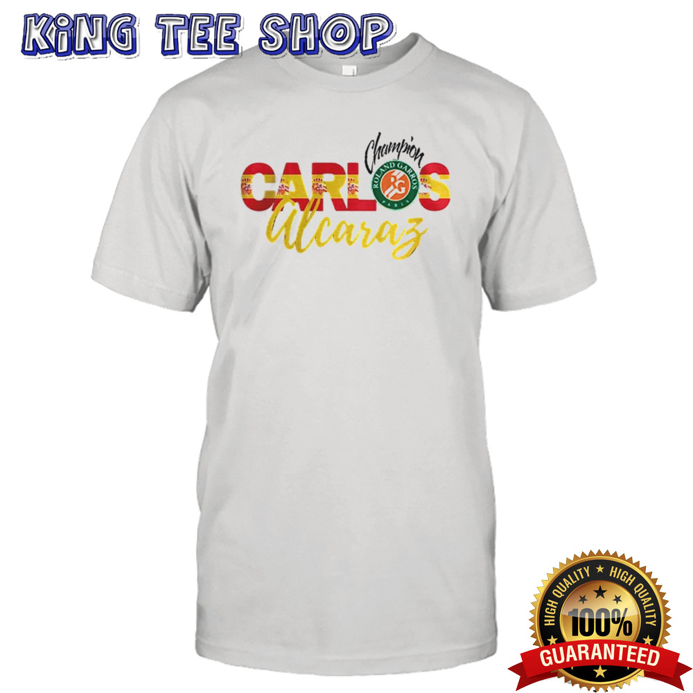 Carlos Alcaraz Champion Roland Garros 2024 The Championships Wimbledon shirt