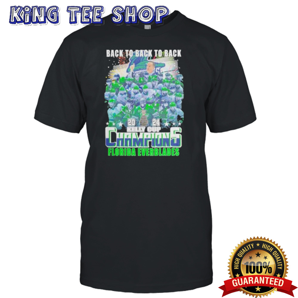 Florida Everblades Back To Back To Back 2024 Kelly Cup Champions Shirt