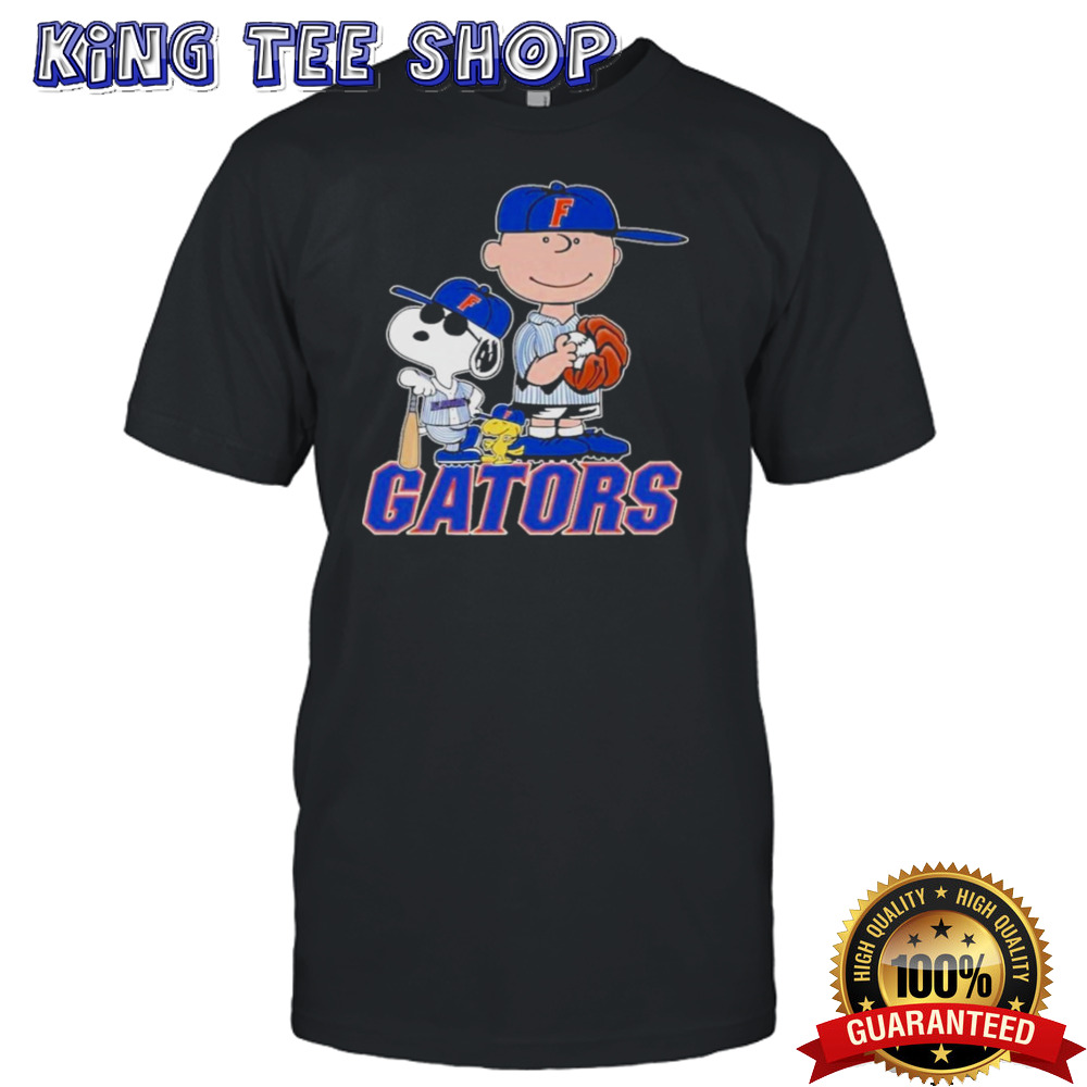 Florida Gators Baseball Fan Snoopy Charlie Brown Peanuts Series T-Shirt