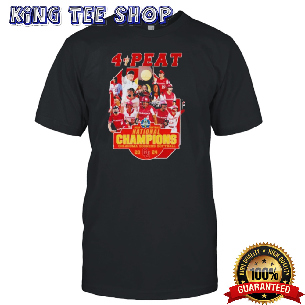 NCAA Softball 4-Peat Oklahoma Sooners National Champions Shirt