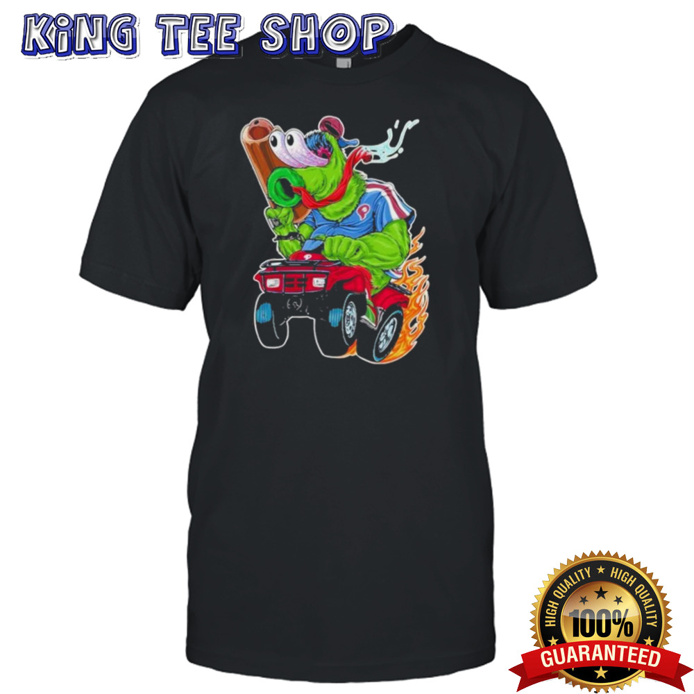 Phillie Phanatic Driving Jeep Philadelphia Phillies shirt