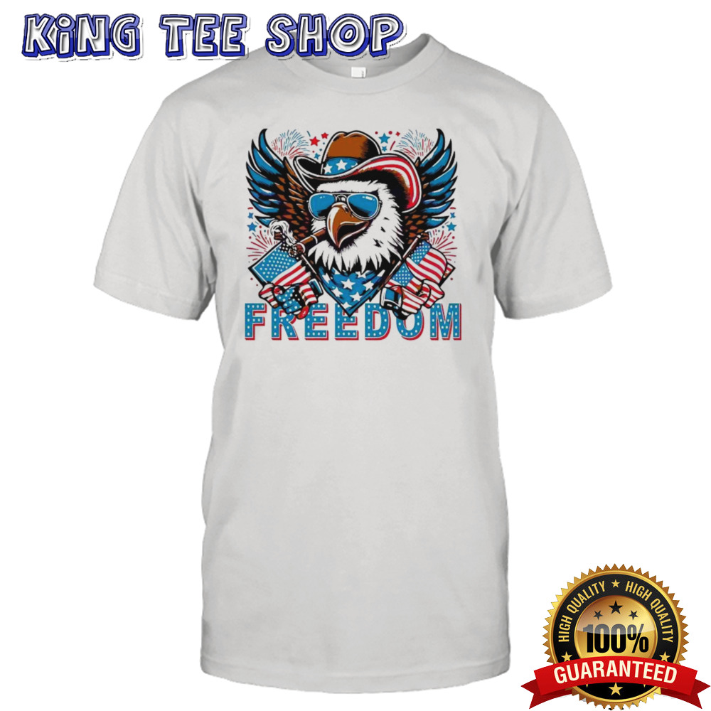 Eagles Cowboy Freedom Us Flag 4th Of July 2024 Shirt