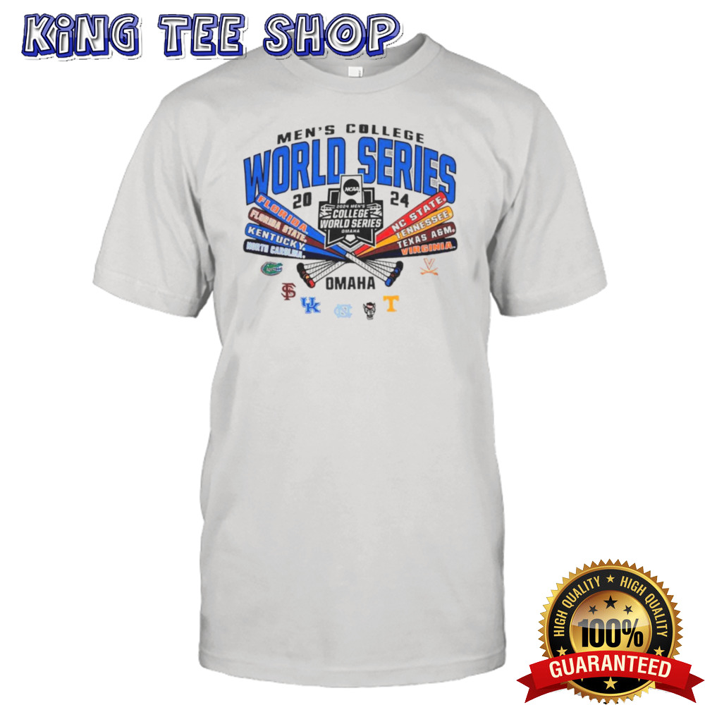 Omaha 2024 Cross Bat Multi Team World Series Shirt