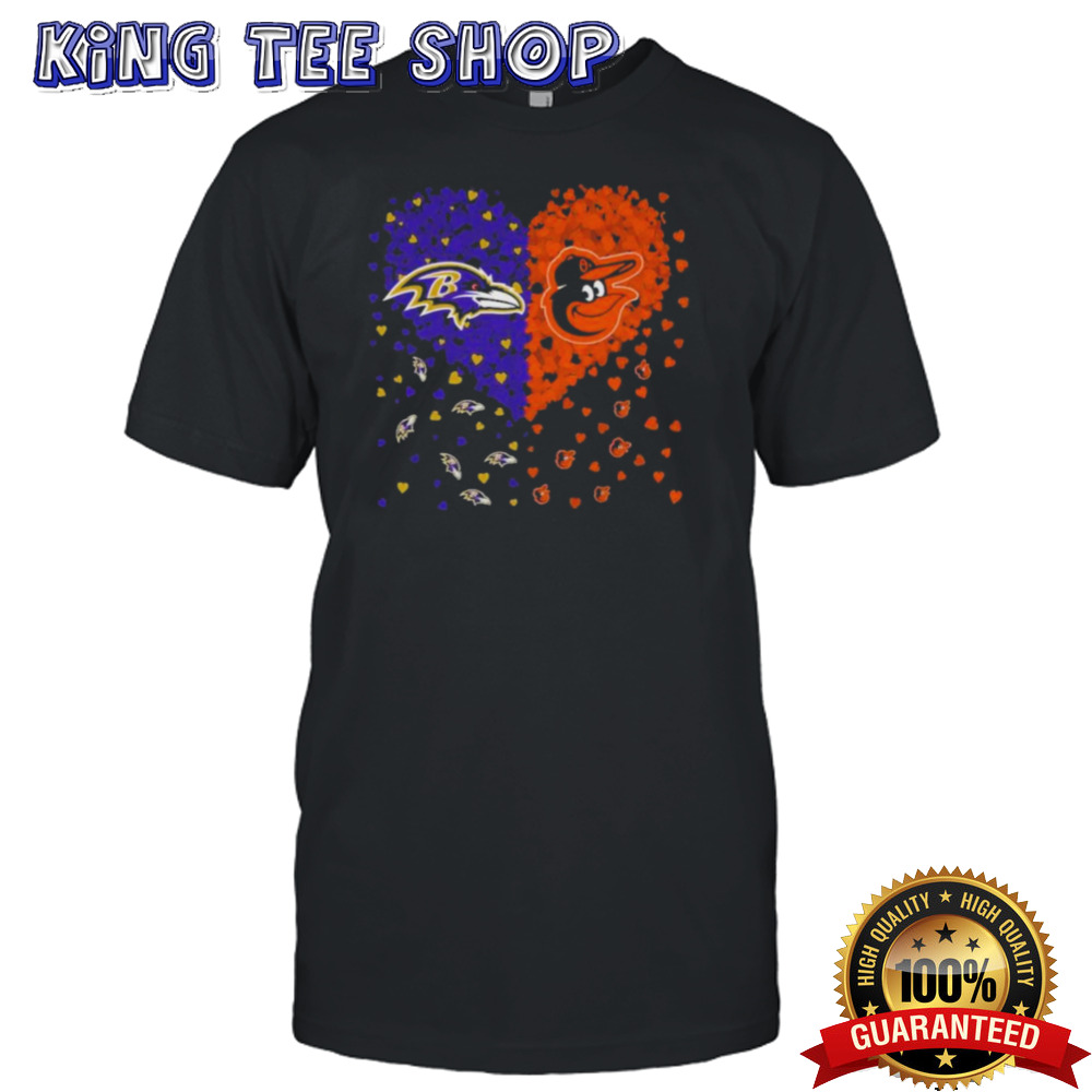 Hearts Baltimore Orioles And Baltimore Ravens Shirt