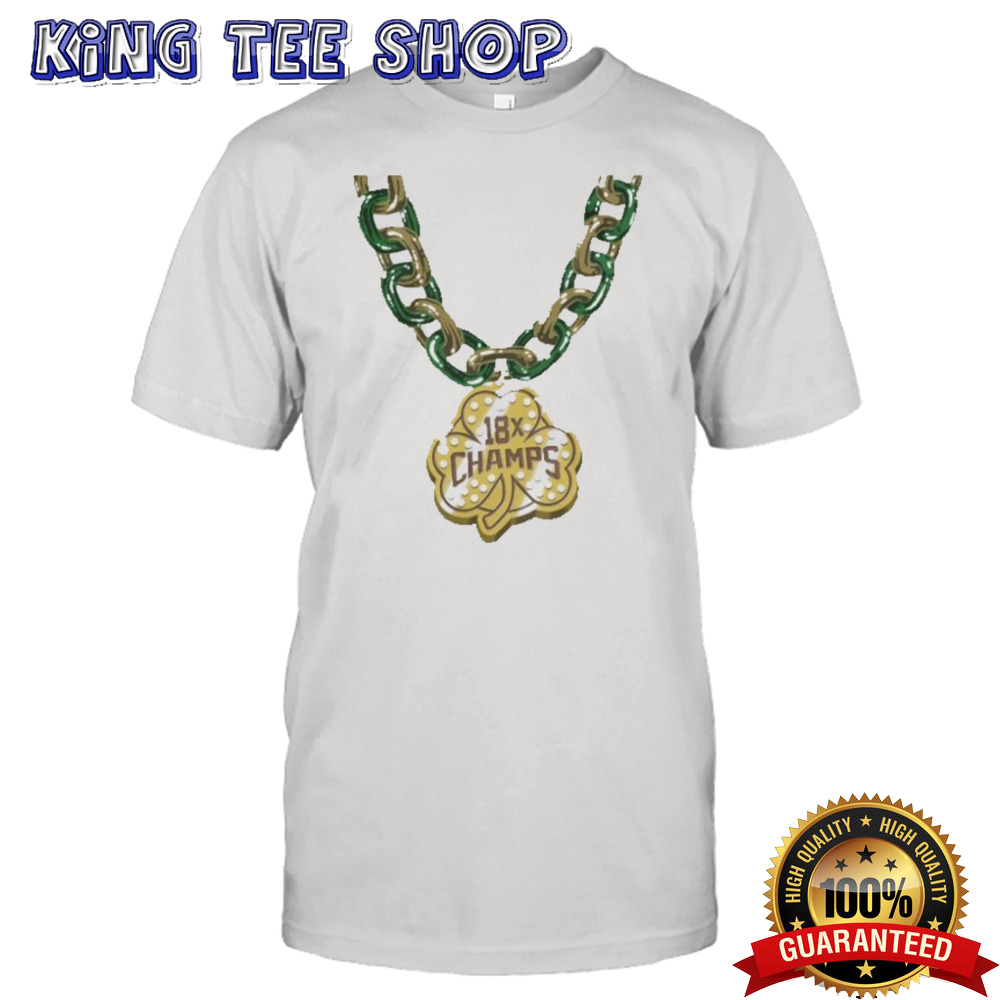 Boston Basketball 2024 Champions Shamrock Chain T-Shirt