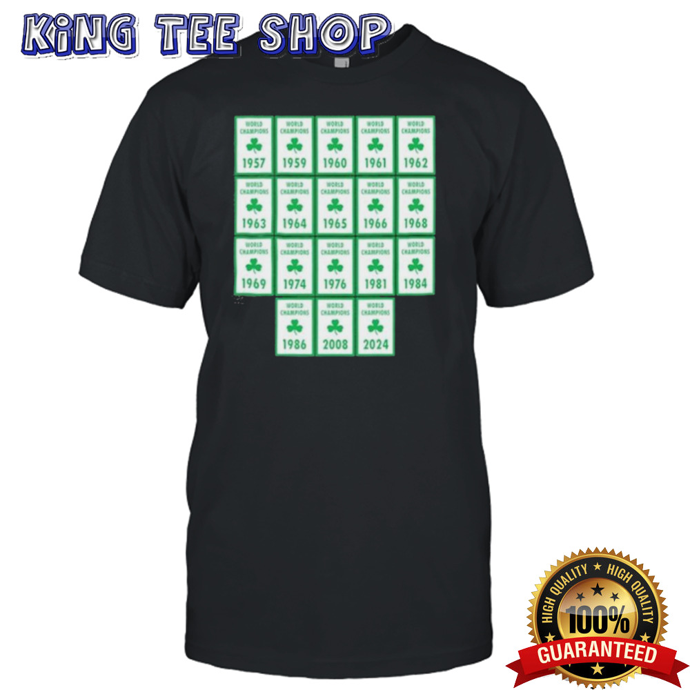 Boston Celtics Banner 18 Time Champions Shirt