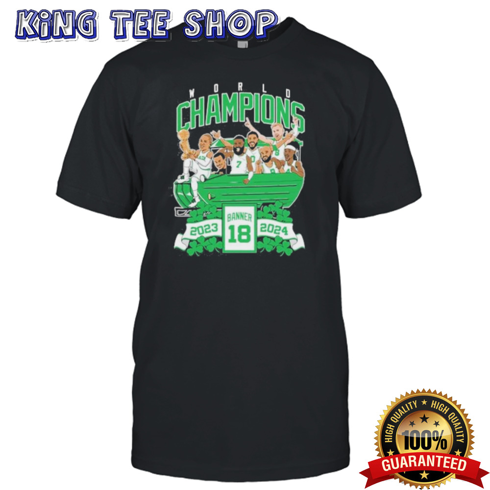 Boston Celtics World Champions Banner 18 Duckboat Shirt