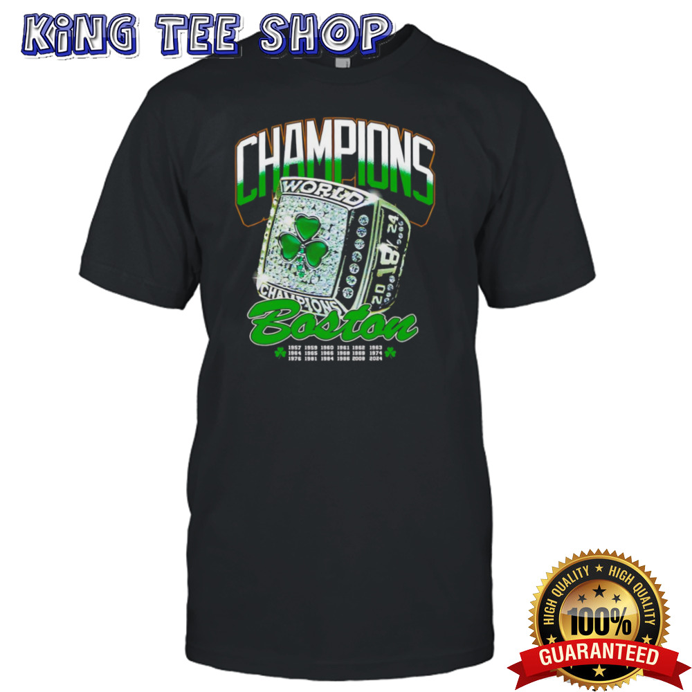 Boston Celtics world Champions 2024 ring shirt
