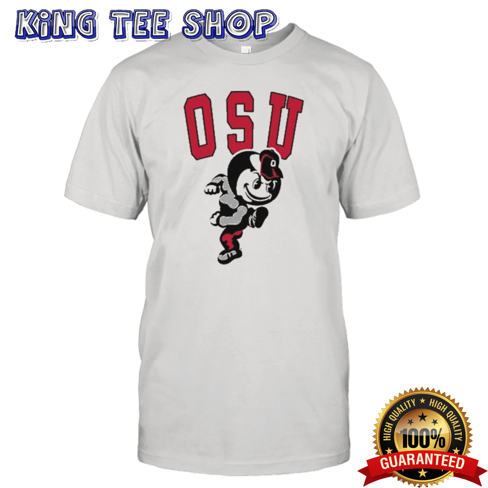 D Russ Wearing Osu Brutus Buckeye Logo Shirt