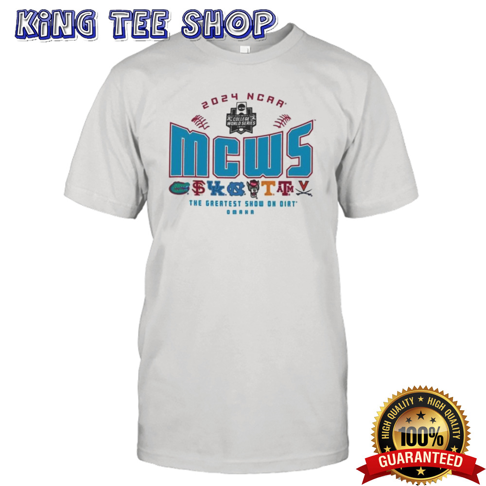Men’s CWS 2024 NCAA The Greatest Show On Dirt Teams Shirt