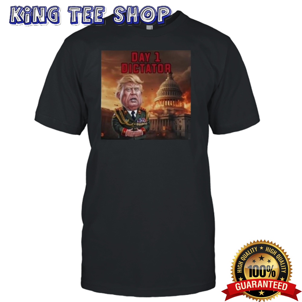 Donald Trump Day 1 Dictator Washington D.C. In Flames Shirt