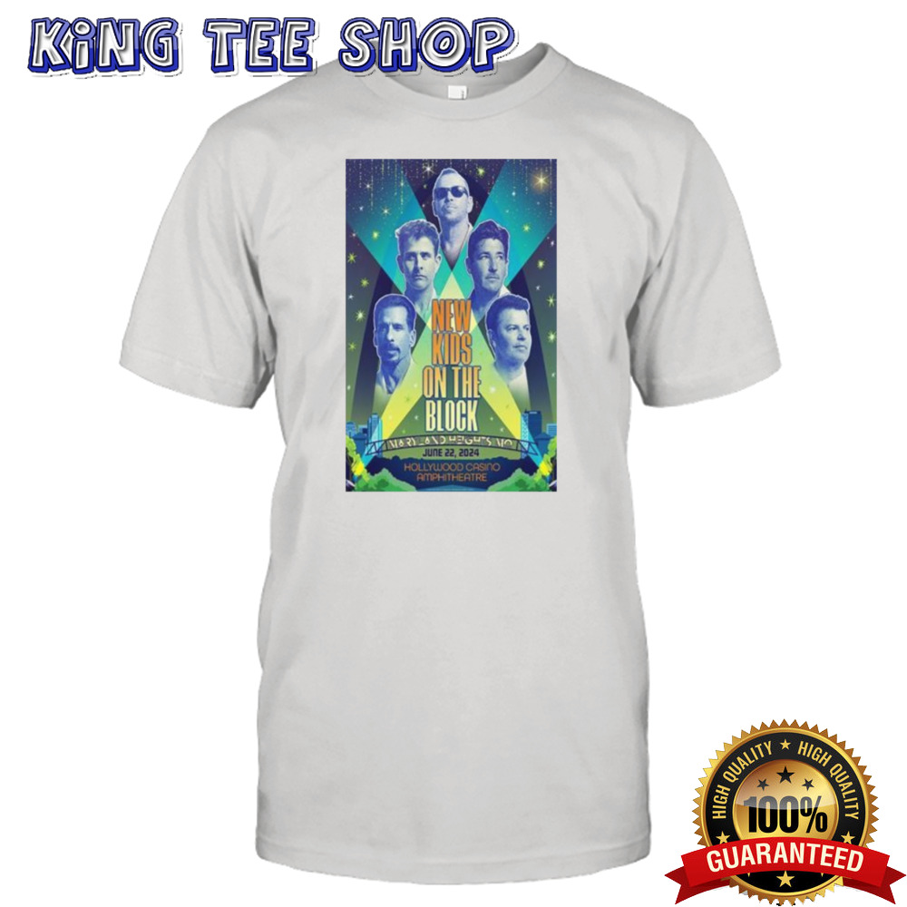 New Kids On The Block June 22 2024 Hollywood Casino Amphitheatre Maryland Heights MO Poster Shirt