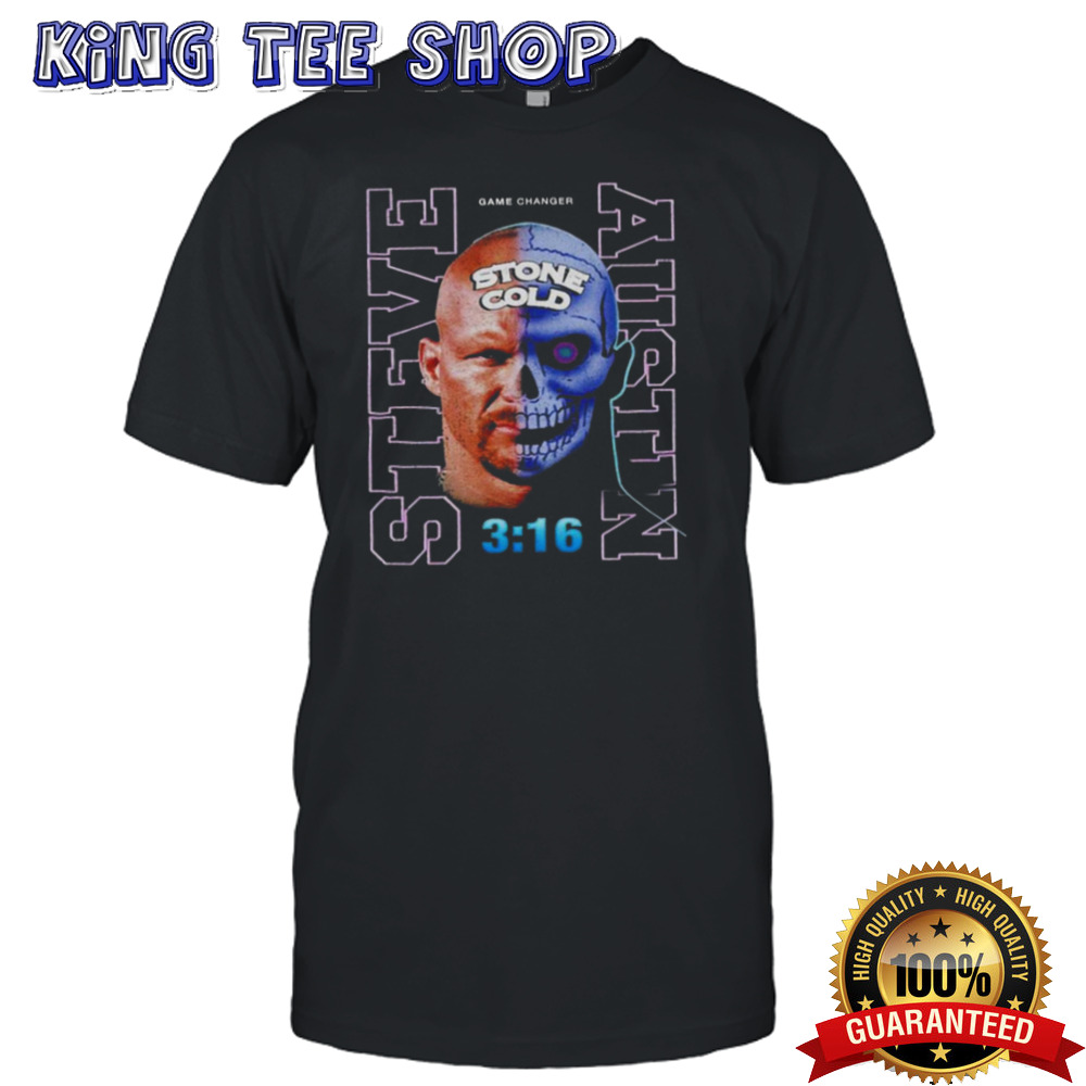 Stone Cold Steve Austin Skull Face Black T shirt