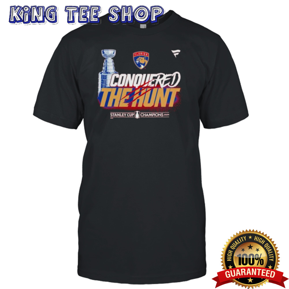 Conquered The Hunt Florida Panthers 2024 Stanley Cup Champions Celebration T-Shirt