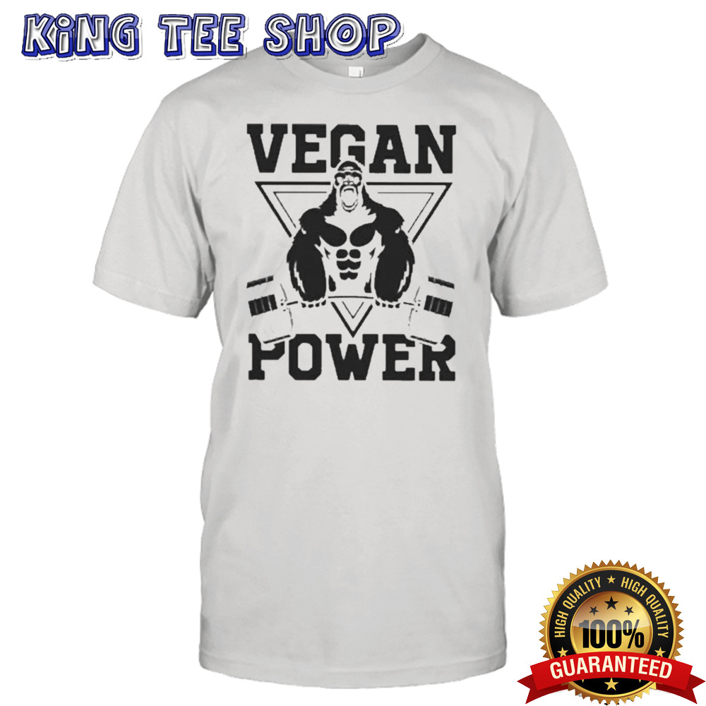 Vegan Power Workout Muscle Gorilla Bodybuilding Shirt