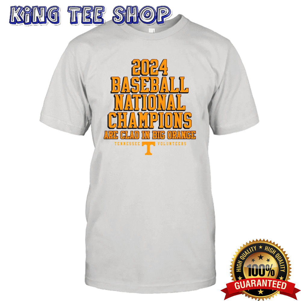 Tennessee Volunteers 2024 baseball national champions are clad in big orange shirt