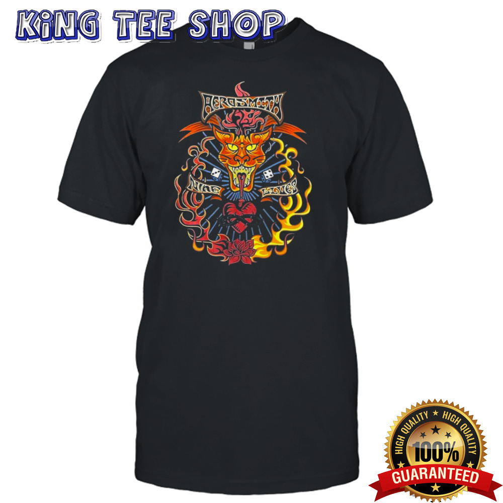 Vintage 90S Aerosmith Nine Lives shirt
