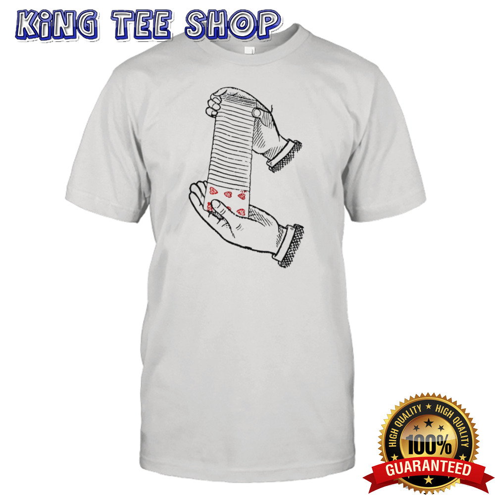 Magic trick with a deck of cards shirt