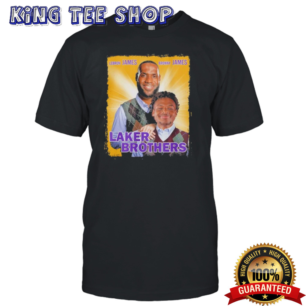 Laker Brothers Lebron James And Bronny James shirt