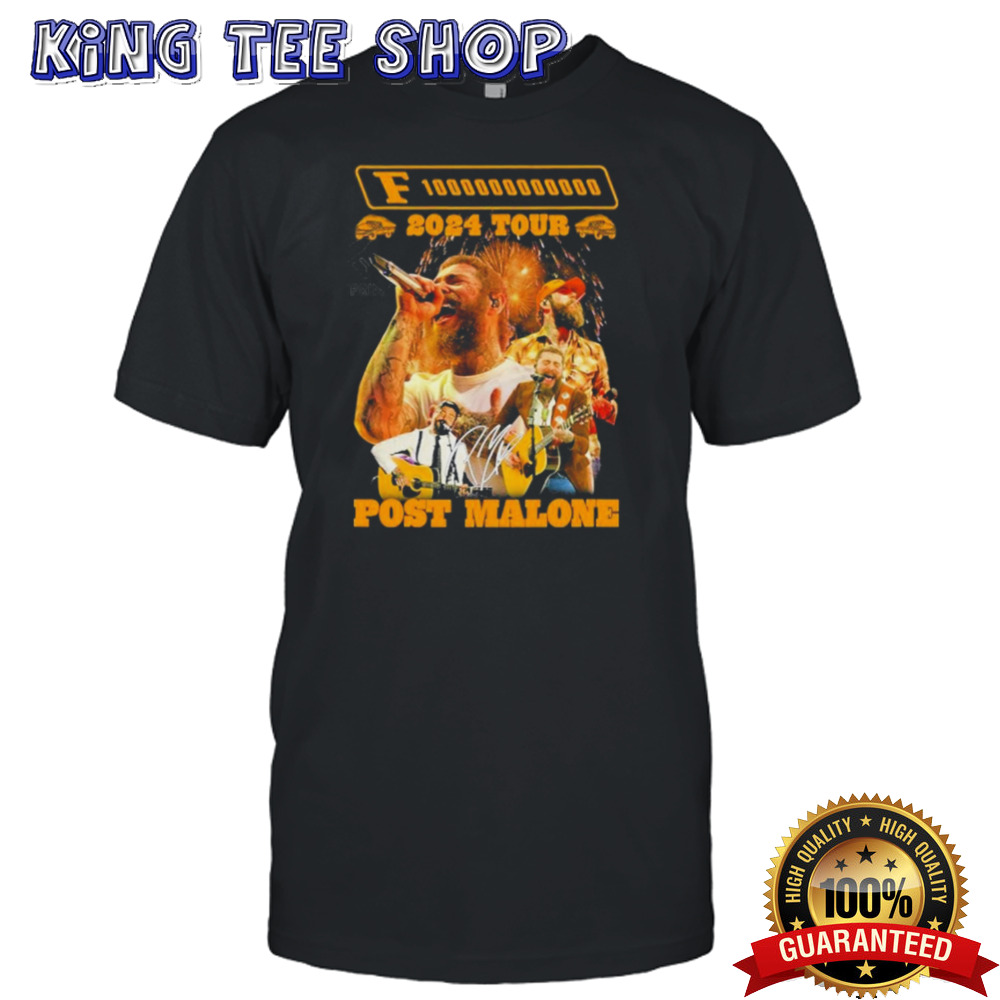 Post Malone Hits The Road For F 1 Trillion 2024 Tour Post Malone Signature Shirt