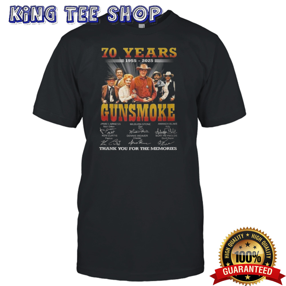 Gunsmoke 70th Anniversary 1954-2024 Thank You For The Memories Signatures T-shirt