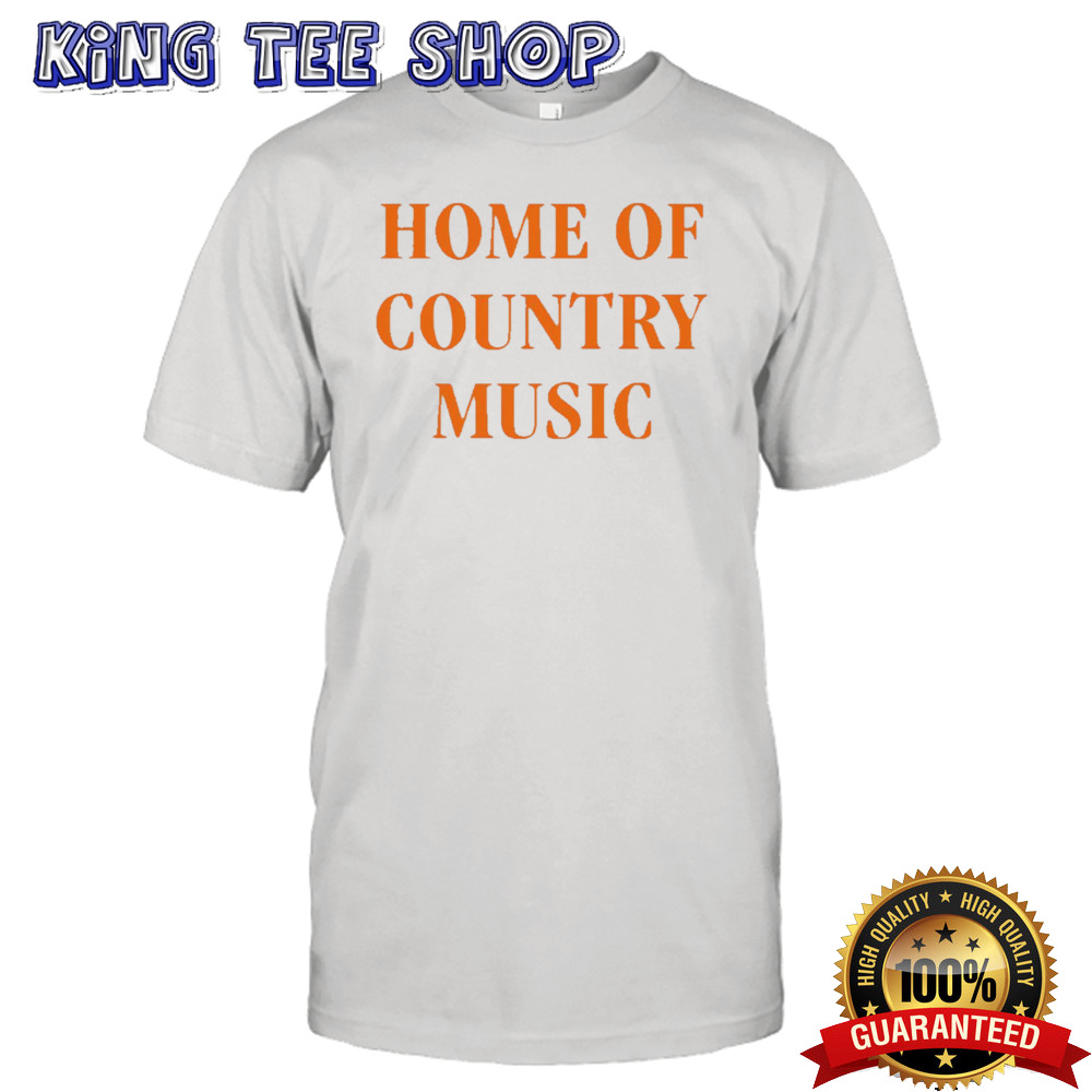 Bailey Zimmerman wearing home of country music shirt