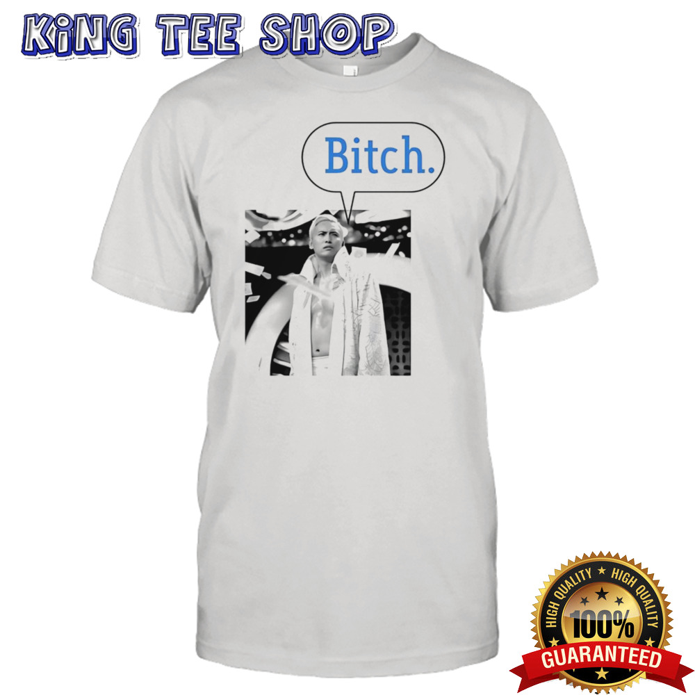 Monica wearing Kazuchika Okada bitch shirt