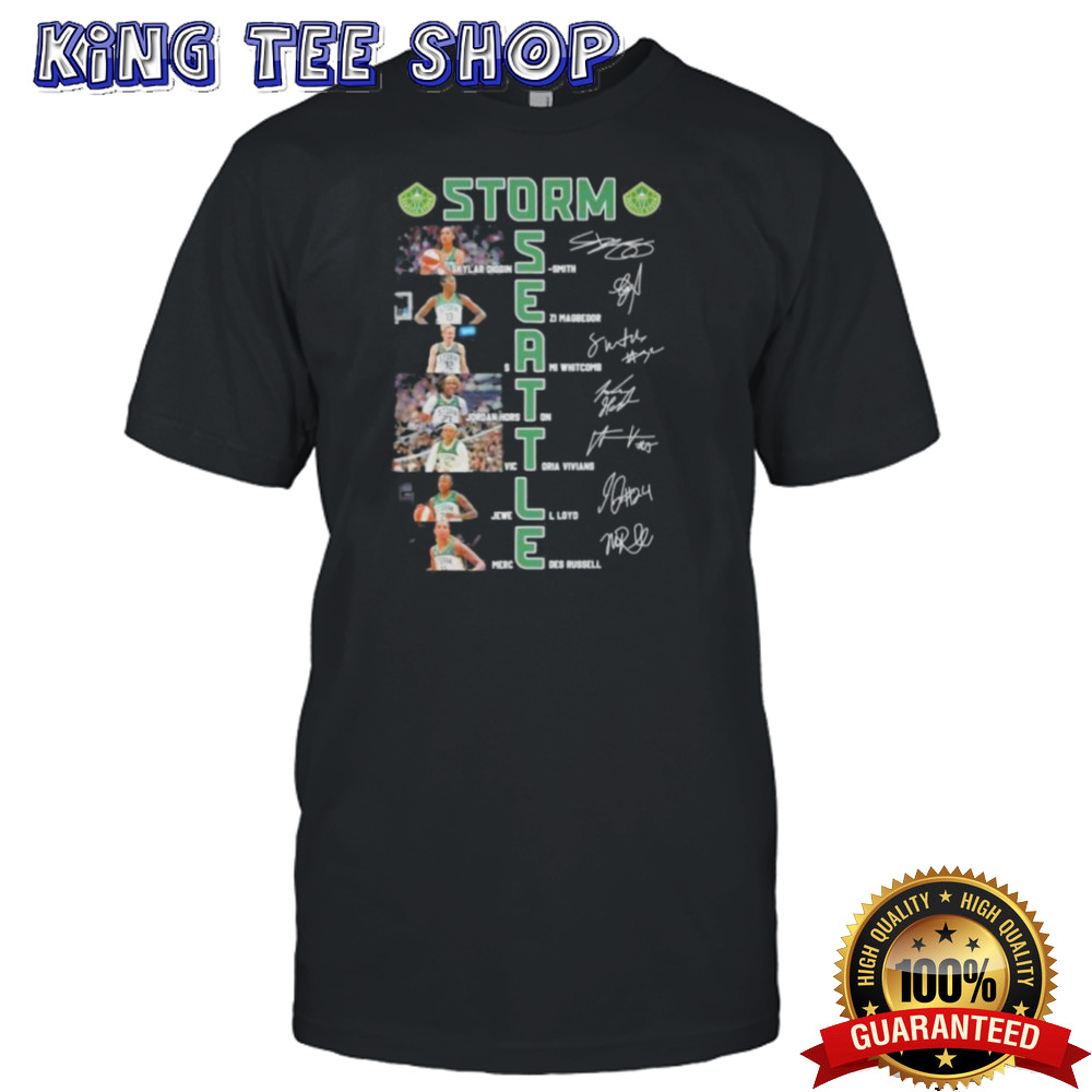 Seattle Storm Team Players 2024 Signatures Shirt